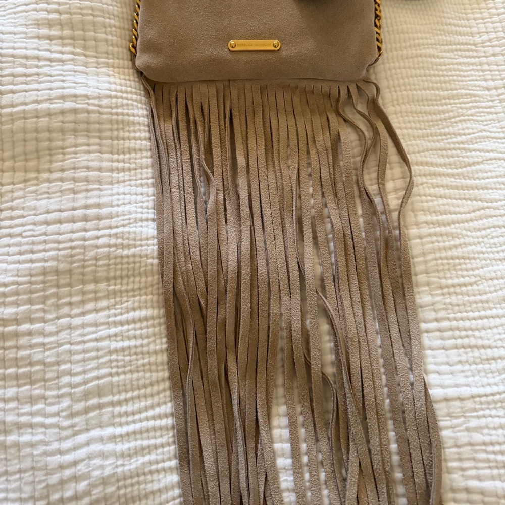 Rebecca Minkoff Carly Fringe Suede Crossbody Bag - Picture 3 of 12